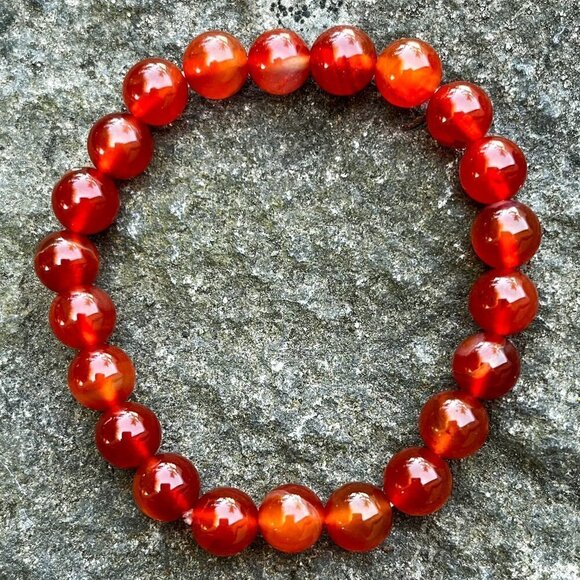 Artisan Jewelry - Carnelian Crystal Gemstone Bracelet Handmade